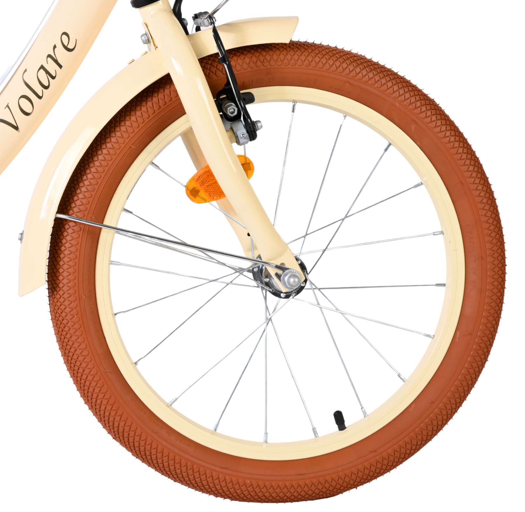 Volare Ashley Kinderfiets – Meisjes – 18 inch – Creme – Twee handremmen Volare Ashley Kinderfiets – Meisjes – 18 inch – Creme – Twee handremmen
