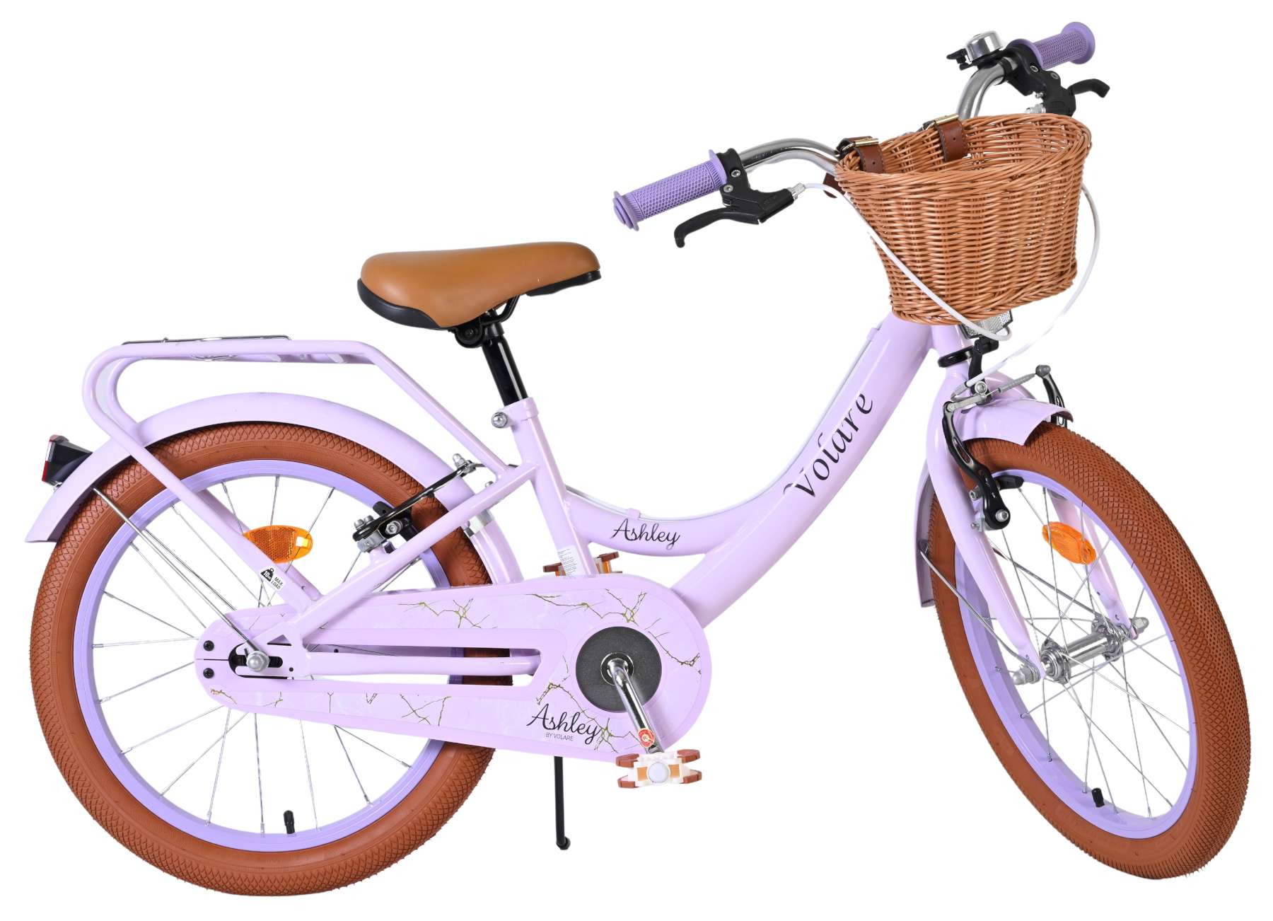 Volare Ashley Kinderfiets – Meisjes – 18 inch – Lila – Twee handremmen Volare Ashley Kinderfiets – Meisjes – 18 inch – Lila – Twee handremmen