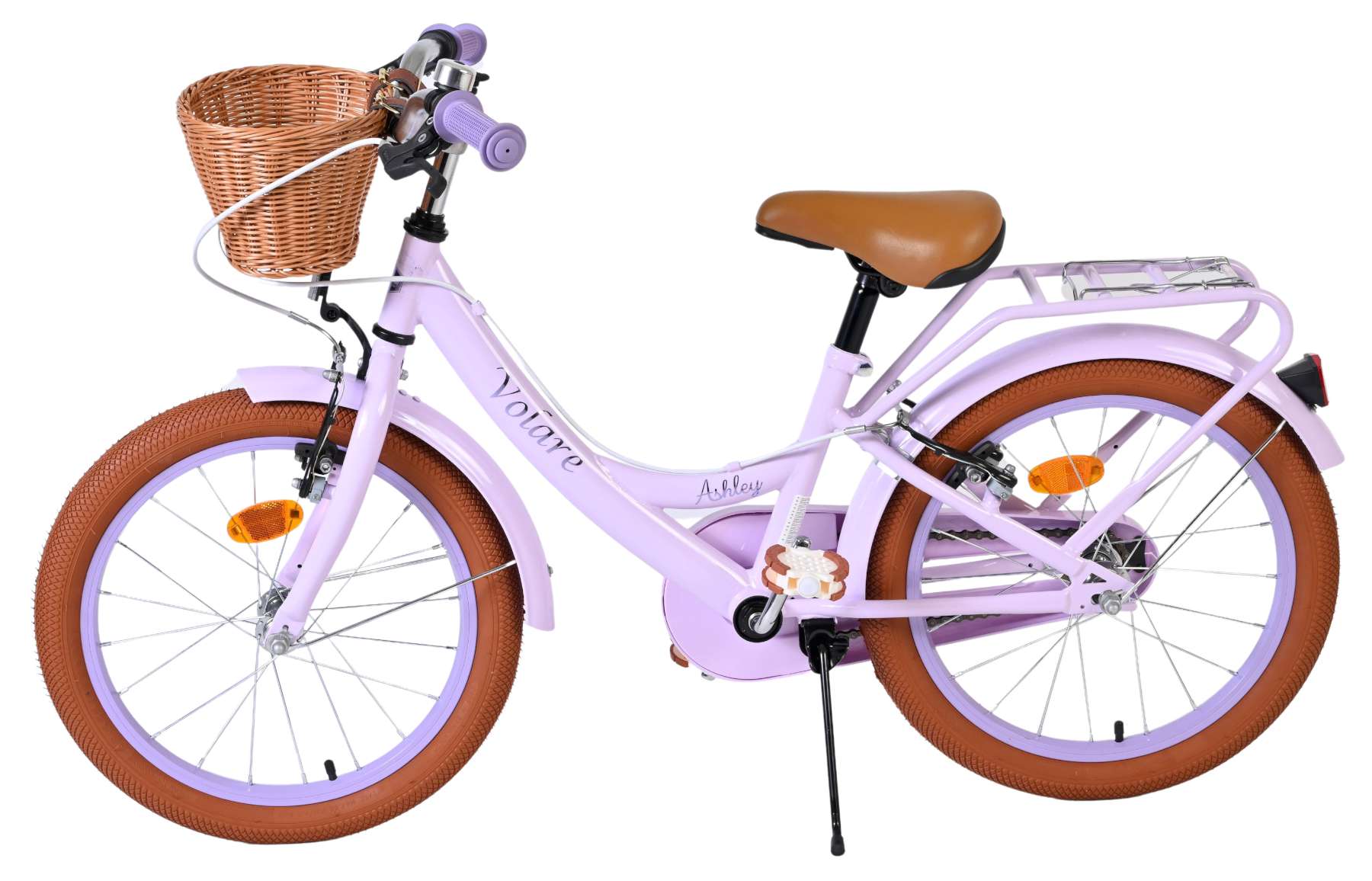 Volare Ashley Kinderfiets – Meisjes – 18 inch – Lila – Twee handremmen Volare Ashley Kinderfiets – Meisjes – 18 inch – Lila – Twee handremmen