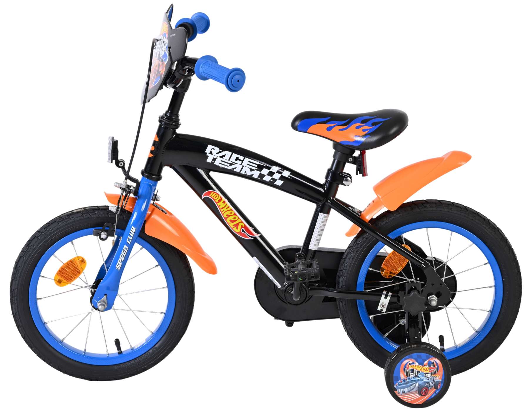 Hot Wheels Kinderfiets – Jongens – 14 inch – Zwart Oranje Blauw