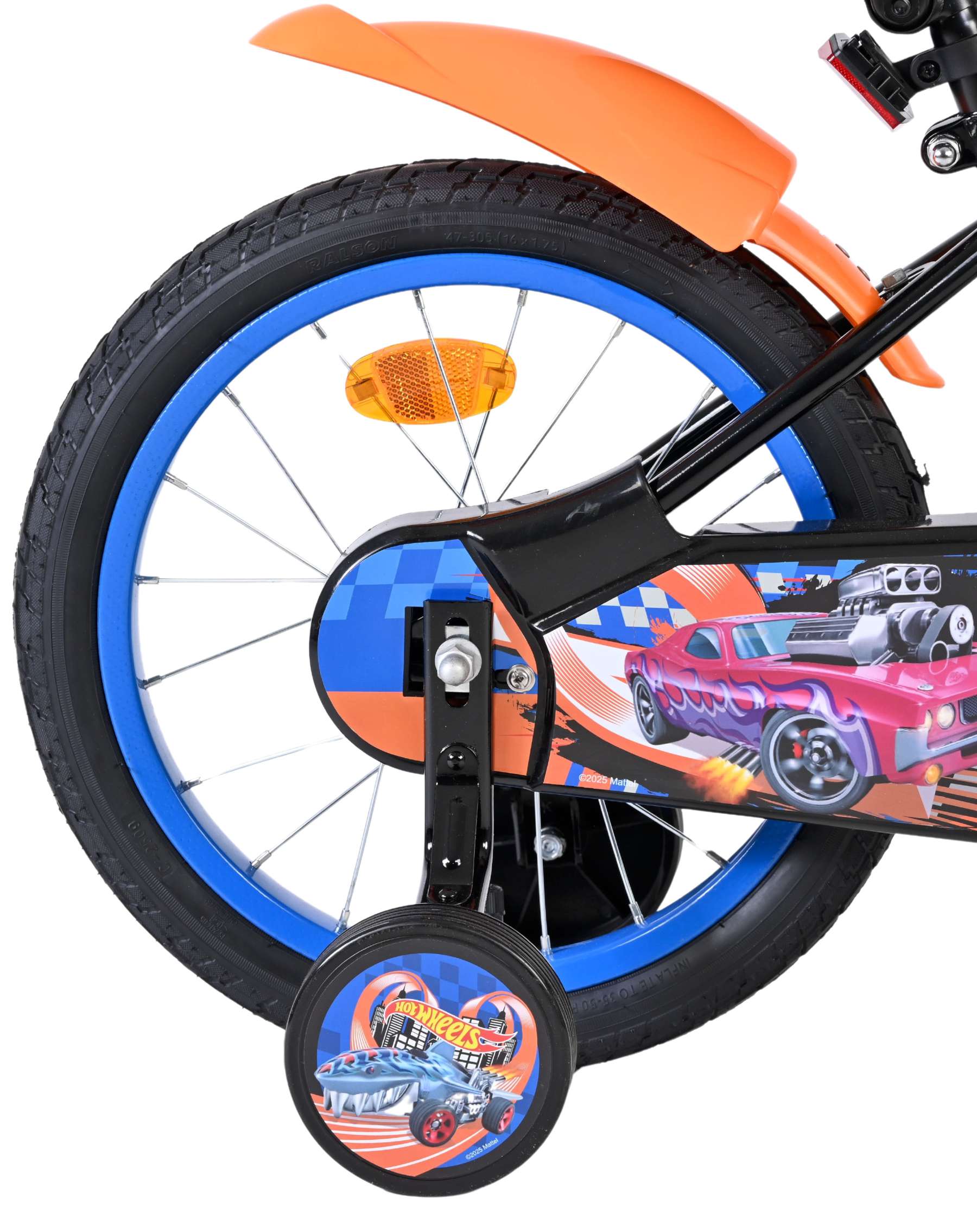 Hot Wheels Kinderfiets – Jongens – 16 inch – Zwart Oranje Blauw