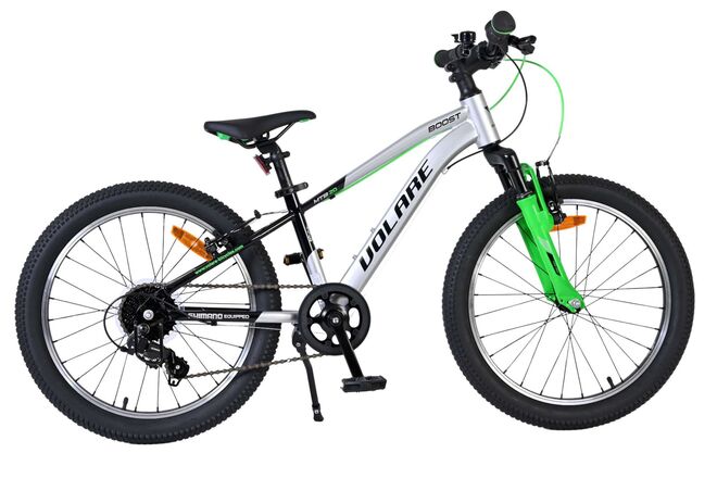 Volare Boost Kinderfiets – 20 inch – 7 Speed – Zilver/Groen Volare Boost Kinderfiets – 20 inch – 7 Speed – Zilver/Groen