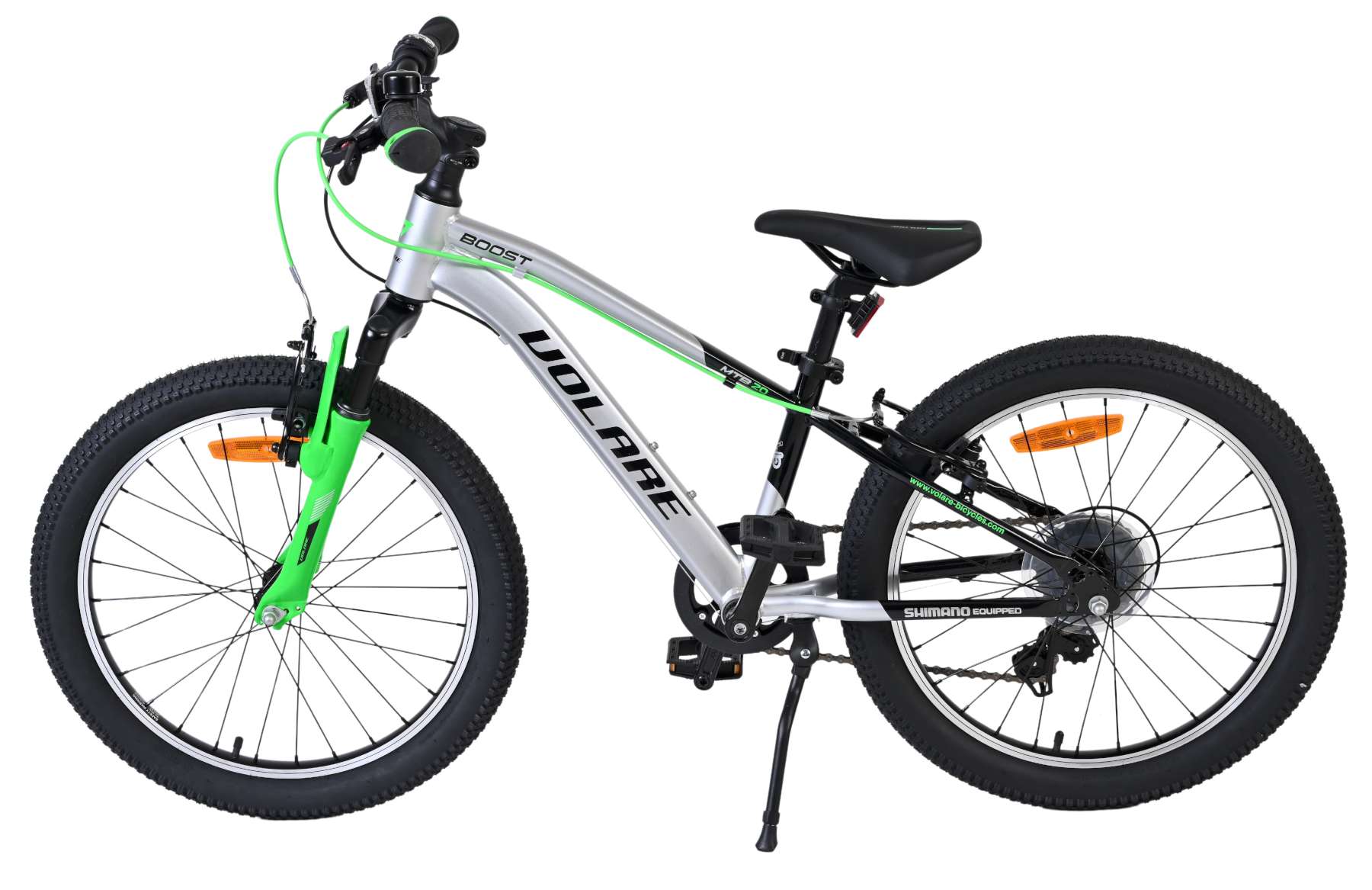 Volare Boost Kinderfiets – 20 inch – 7 Speed – Zilver/Groen Volare Boost Kinderfiets – 20 inch – 7 Speed – Zilver/Groen