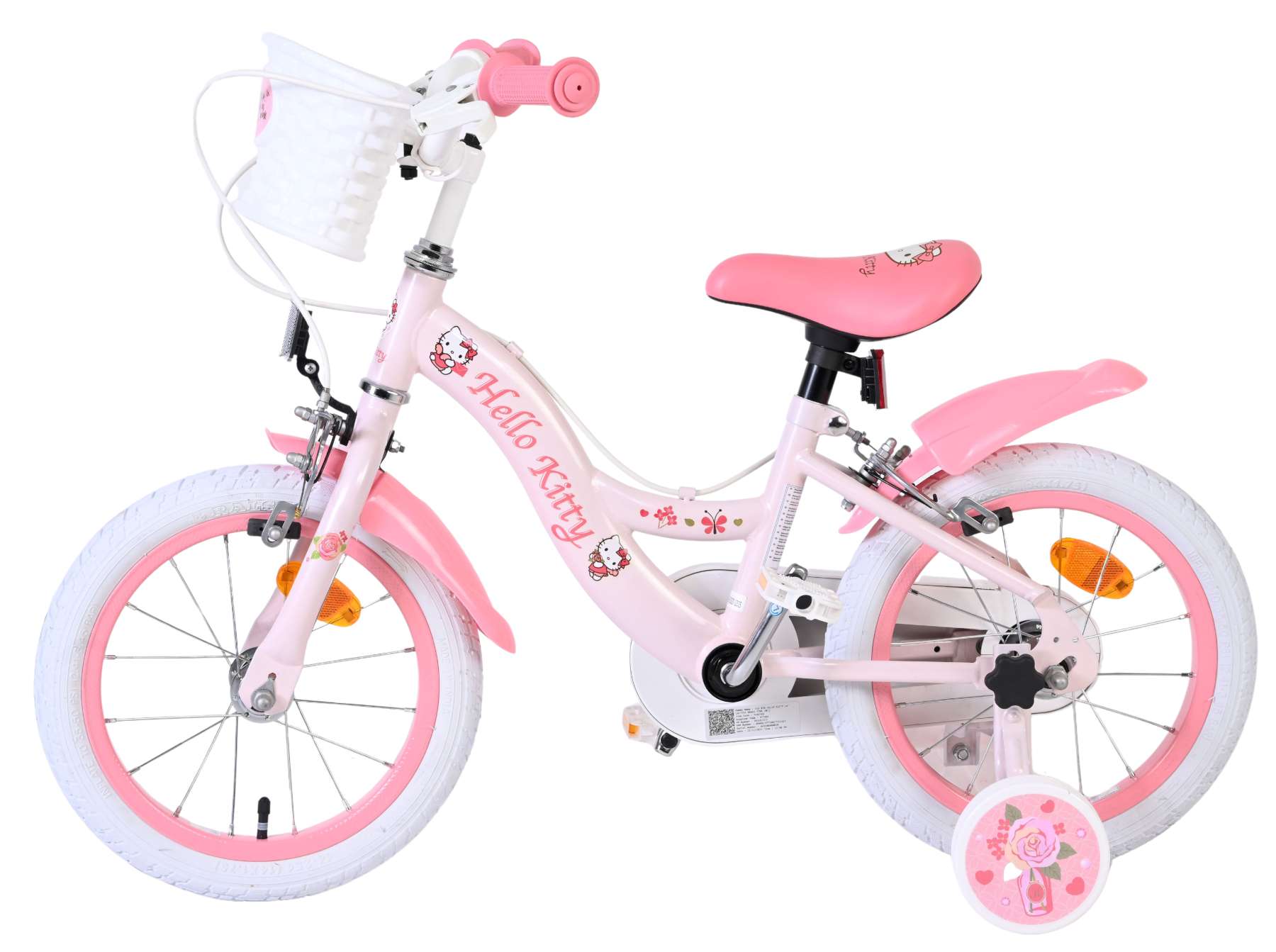 Hello Kitty Kinderfiets – Meisjes – 14 inch – Roze – Twee handremmen