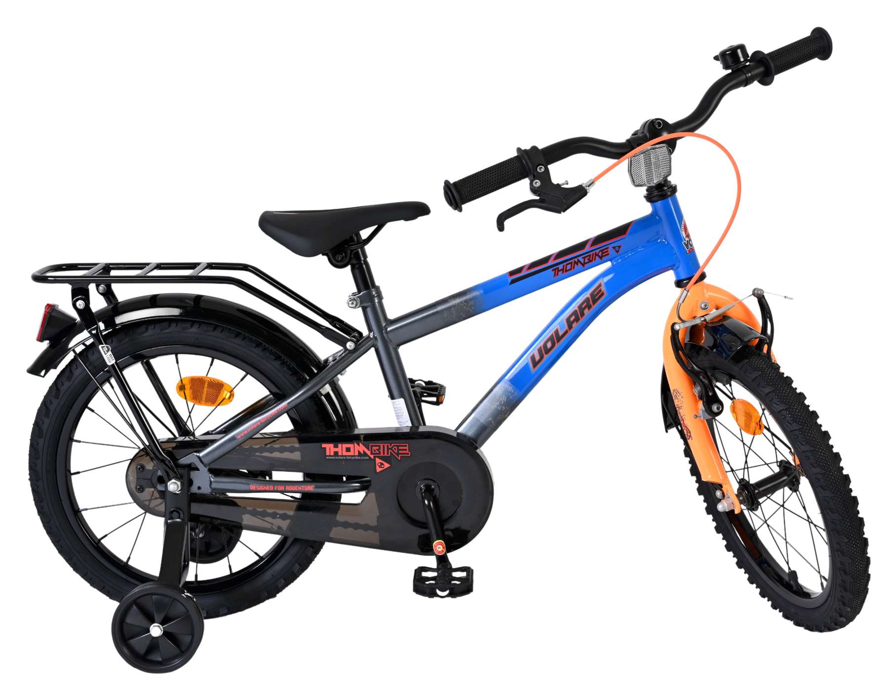 Volare Thombike Kinderfiets – Jongens – 16 inch – Blauw/Oranje Volare Thombike Kinderfiets – Jongens – 16 inch – Blauw/Oranje