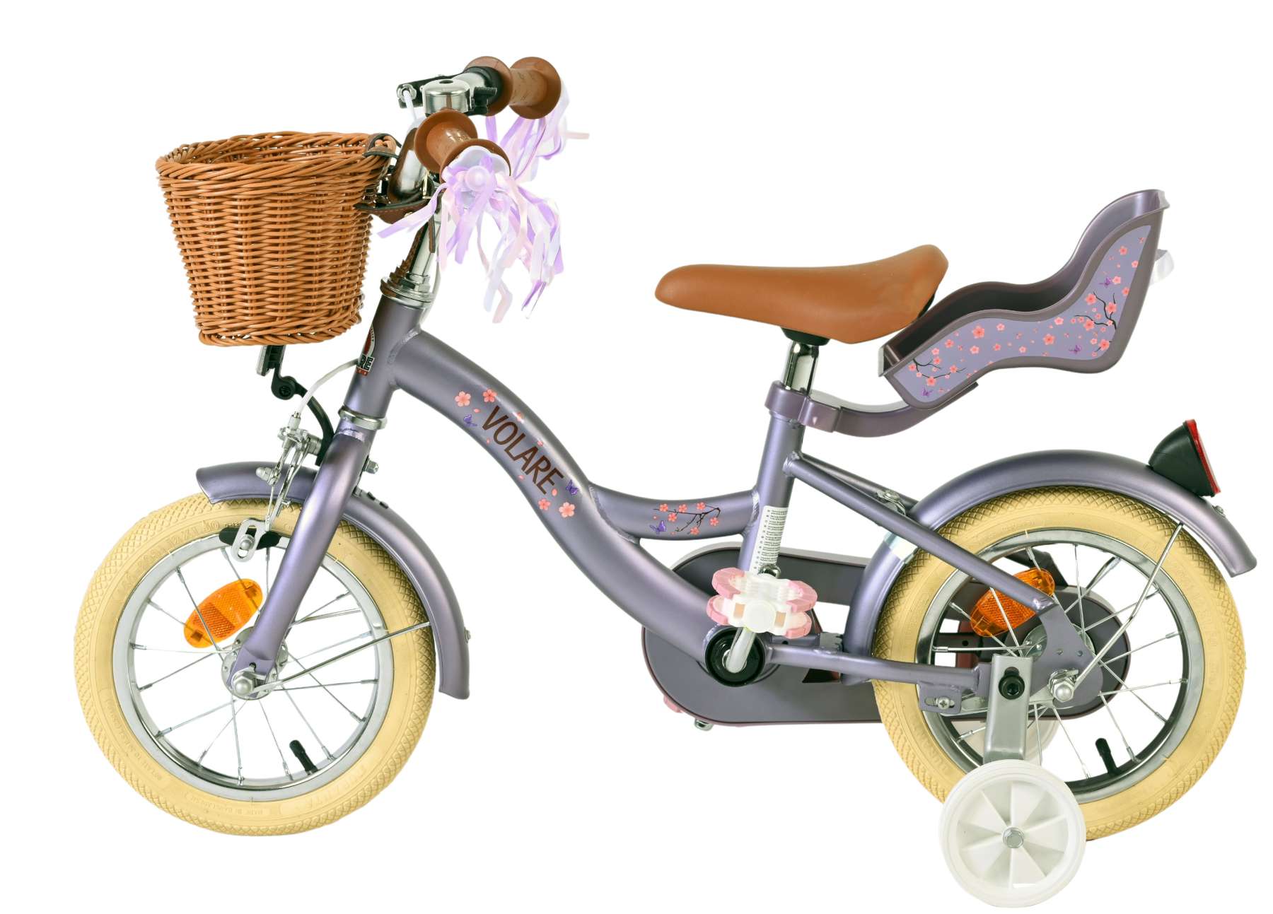 Volare Blossom Kinderfiets – Meisjes – 12 inch – Paars