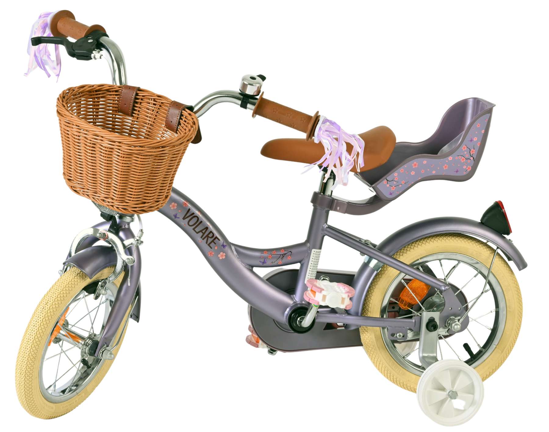 Volare Blossom Kinderfiets – Meisjes – 12 inch – Paars