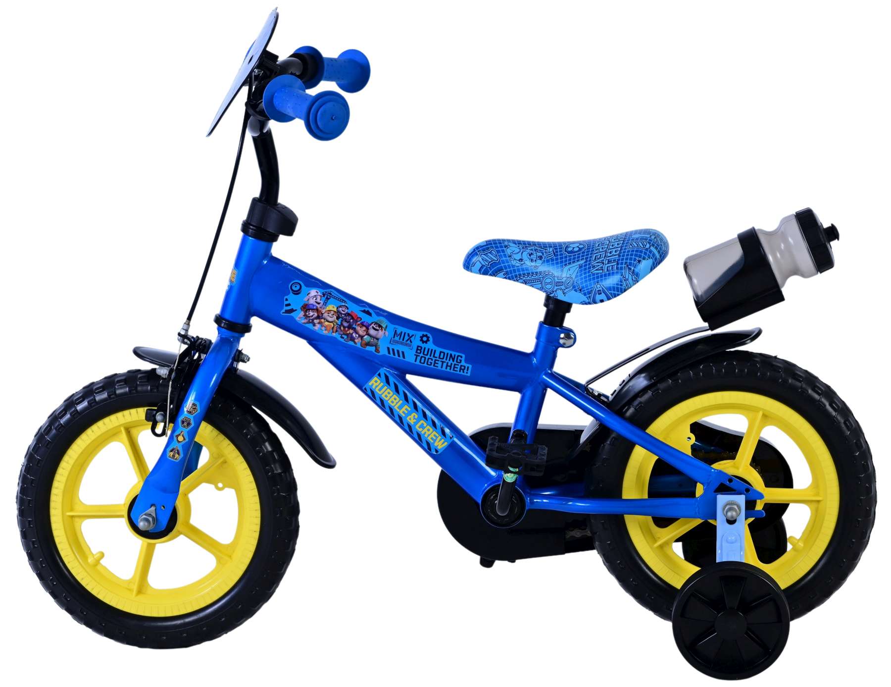 Rubble & Crew Kinderfiets – Jongens – Mag Wheels – 12 inch – Blauw Rubble & Crew Kinderfiets – Jongens – Mag Wheels – 12 inch – Blauw