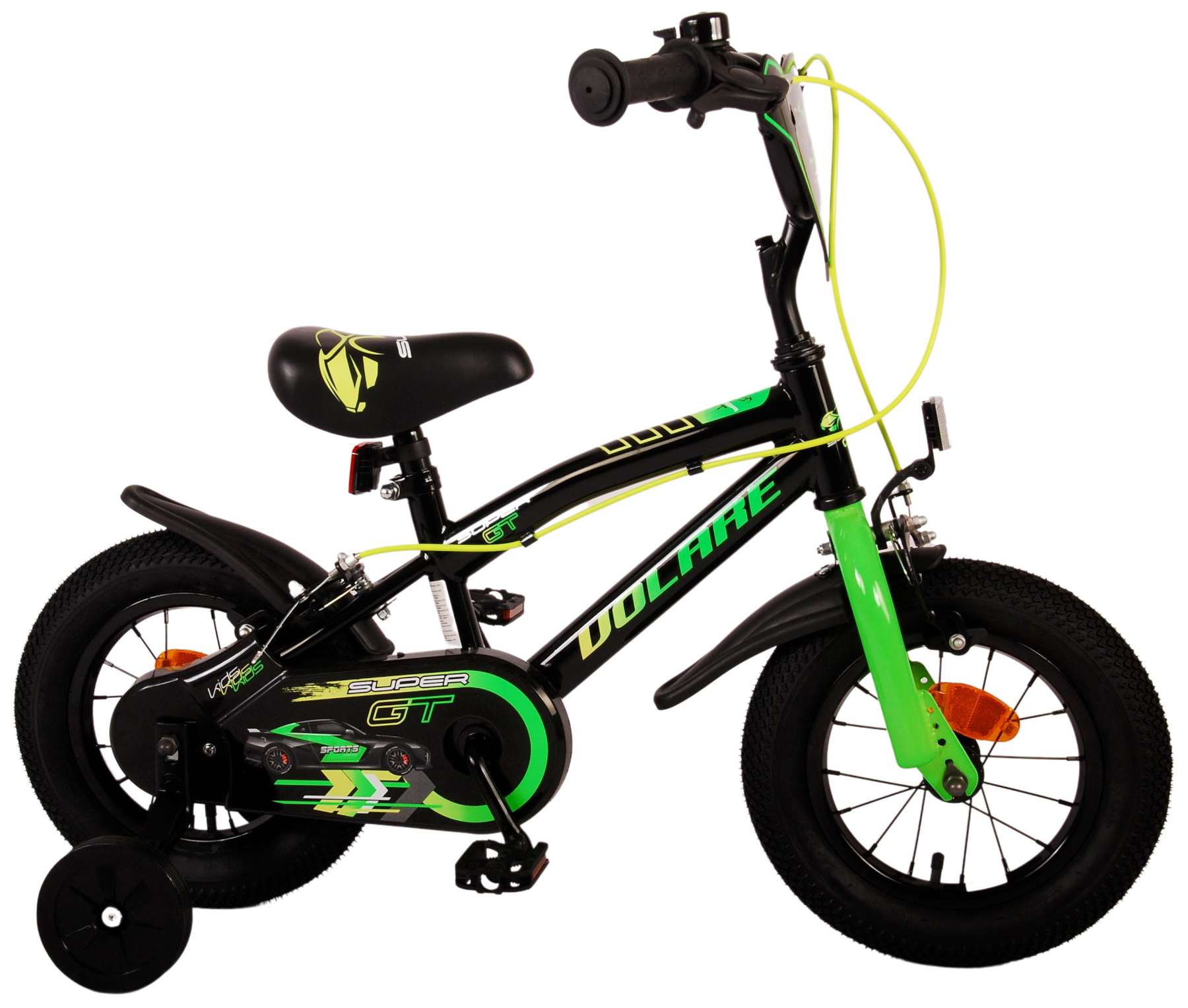 Volare Super GT Kinderfiets – Jongens – 12 inch – Groen – Twee handremmen Volare Super GT Kinderfiets – Jongens – 12 inch – Groen – Twee handremmen
