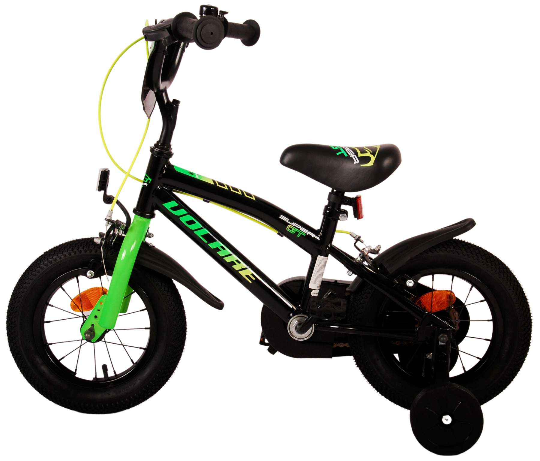 Volare Super GT Kinderfiets – Jongens – 12 inch – Groen – Twee handremmen Volare Super GT Kinderfiets – Jongens – 12 inch – Groen – Twee handremmen