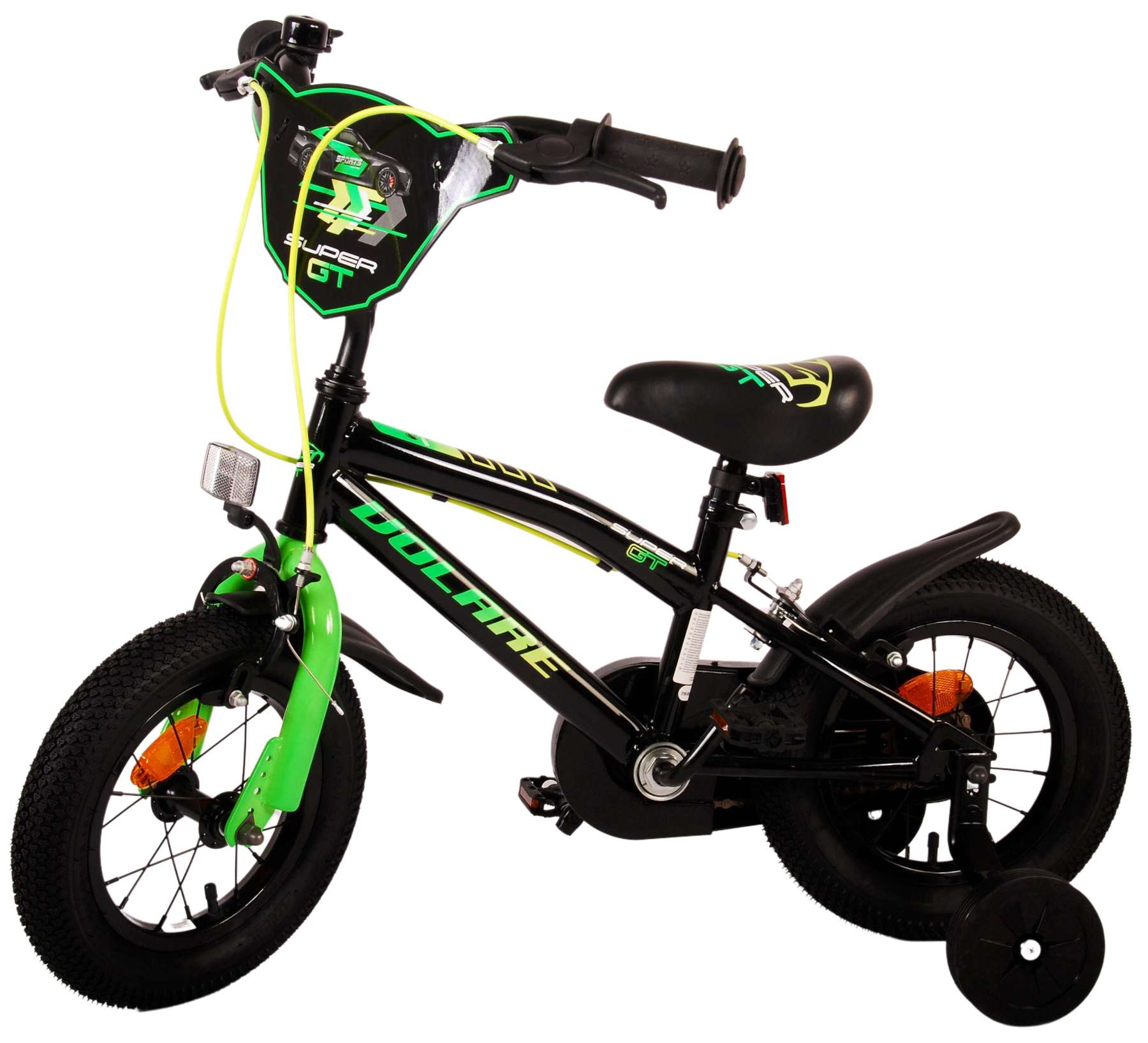 Volare Super GT Kinderfiets – Jongens – 12 inch – Groen – Twee handremmen Volare Super GT Kinderfiets – Jongens – 12 inch – Groen – Twee handremmen