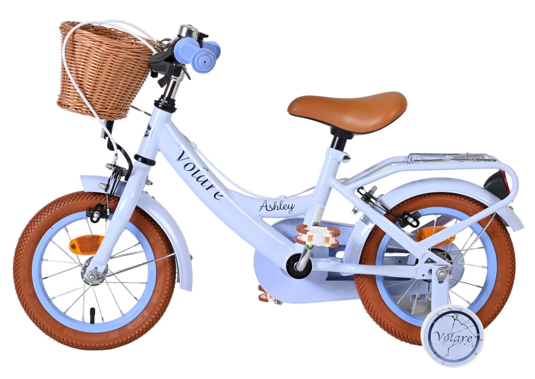 Volare Ashley Kinderfiets – Meisjes – 12 inch – Pastel Blauw – Twee handremmen
