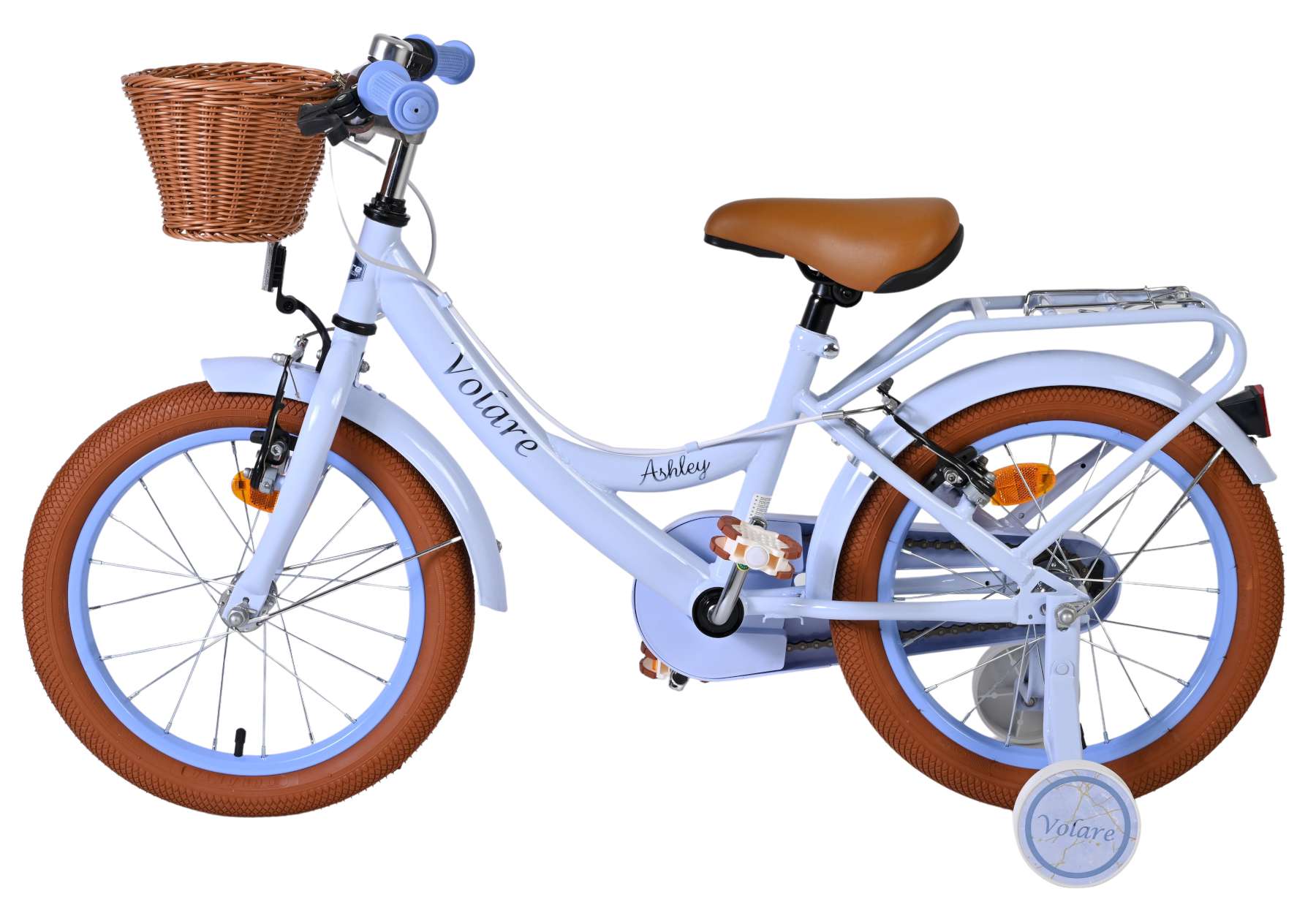 Volare Ashley Kinderfiets – Meisjes – 16 inch – Pastel Blauw- Twee Handremmen