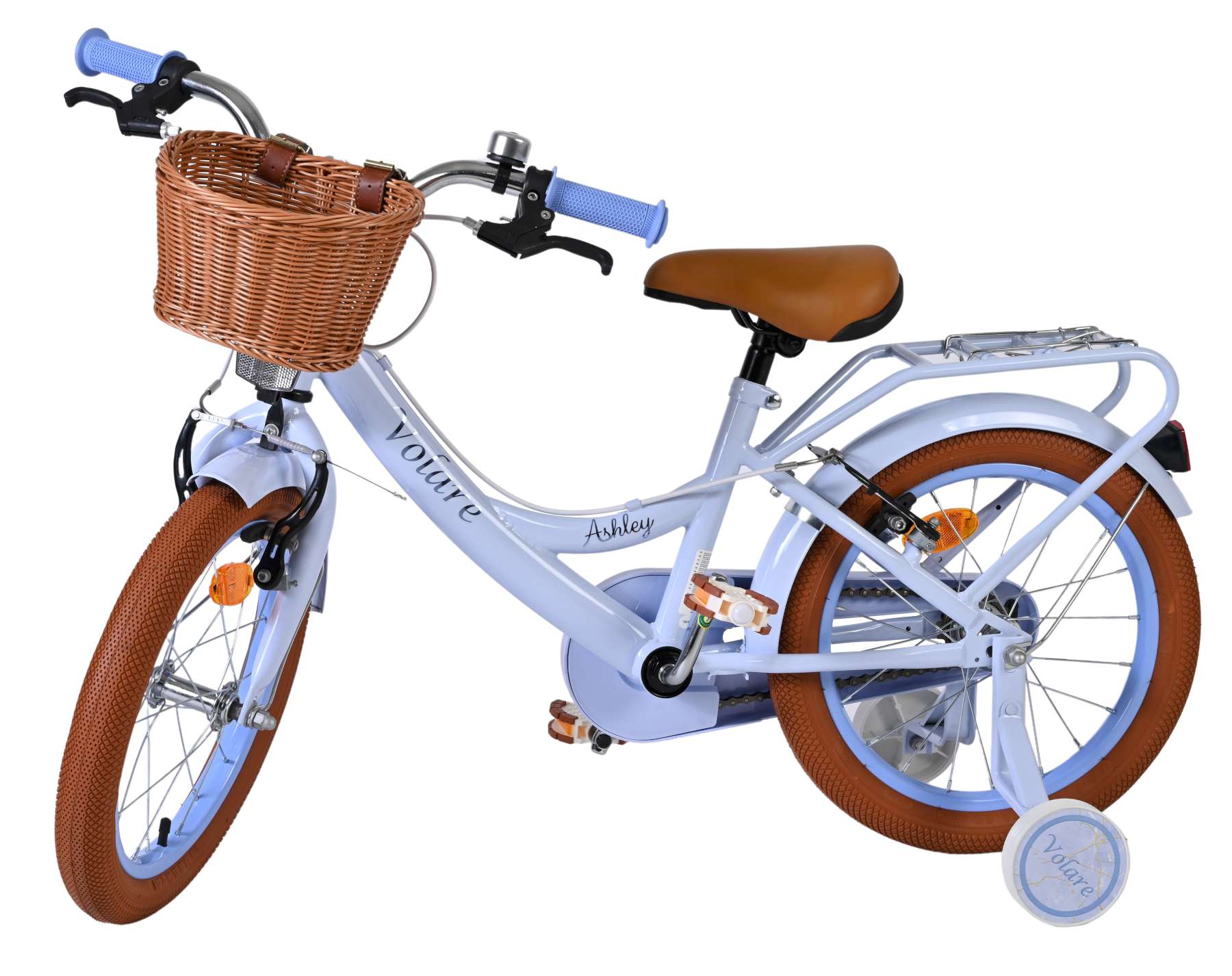 Volare Ashley Kinderfiets – Meisjes – 16 inch – Pastel Blauw- Twee Handremmen