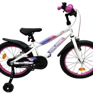 Volare Lily Kinderfiets – Meisjes – 18 inch – Wit Roze Paars – Twee handremmen Volare Lily Kinderfiets – Meisjes – 18 inch – Wit Roze Paars – Twee handremmen