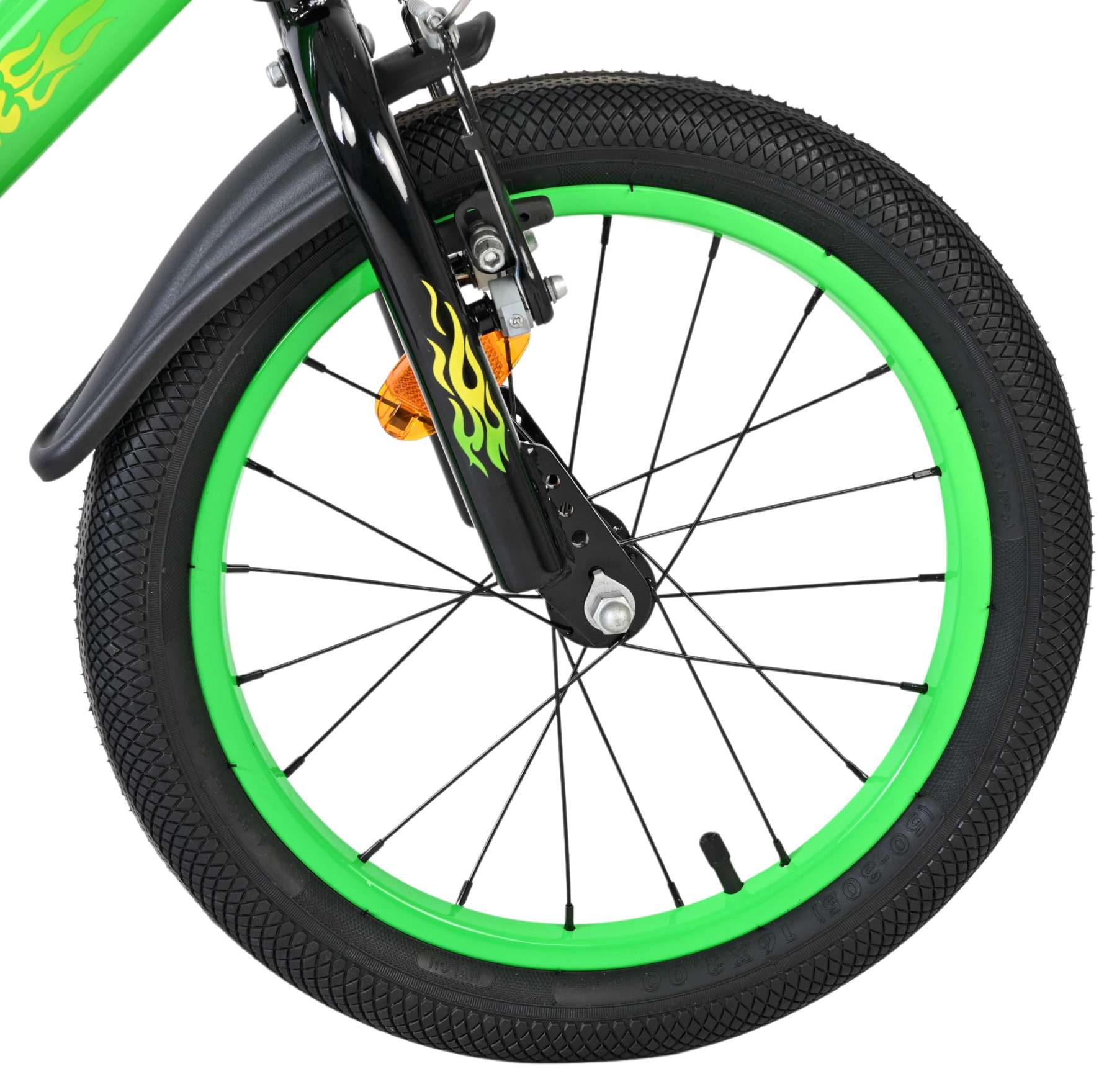 Volare Strike Kinderfiets – Jongens – 16 inch – Zwart Groen – Twee Handremmen