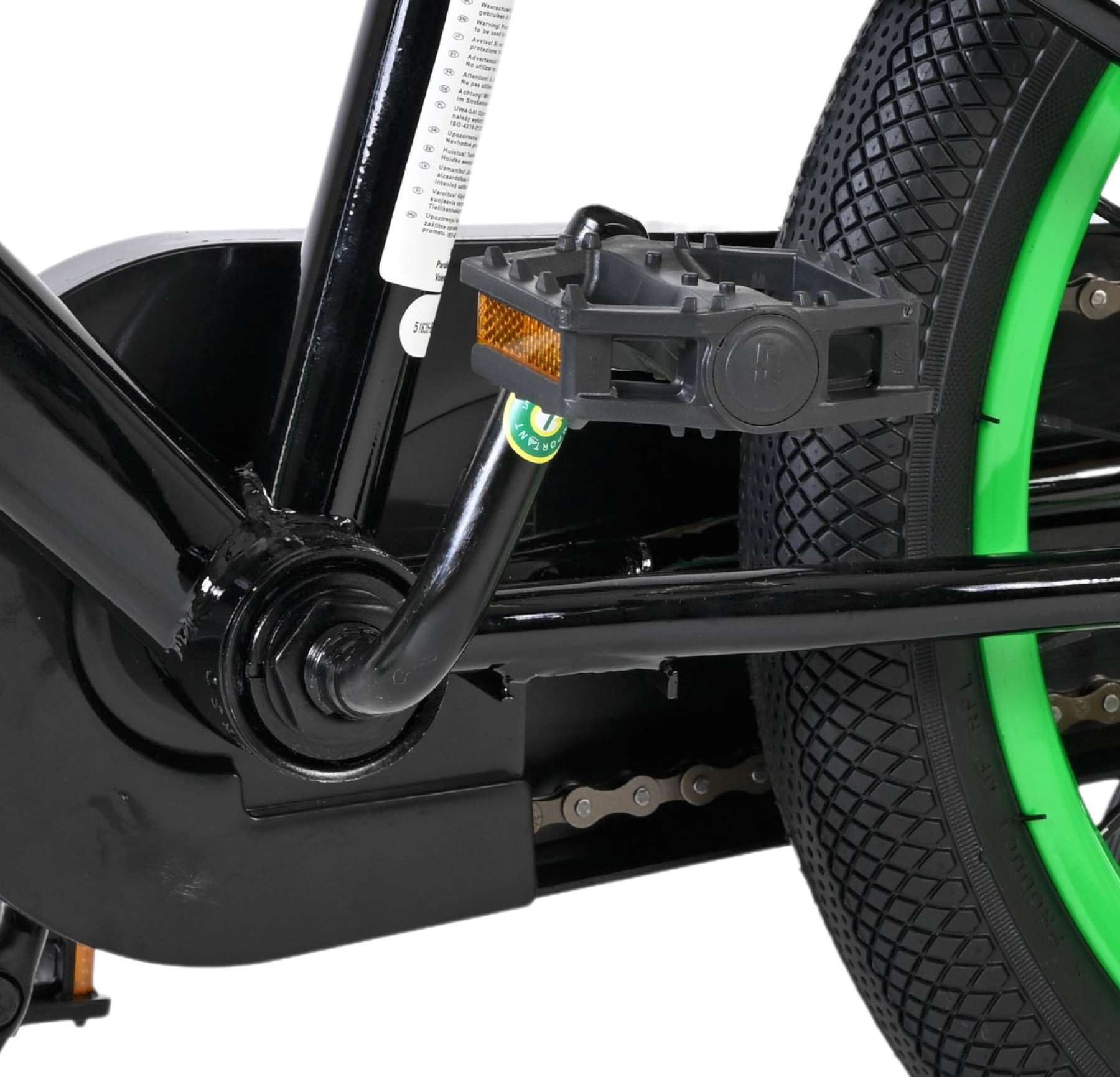 Volare Strike Kinderfiets – Jongens – 16 inch – Zwart Groen – Twee Handremmen
