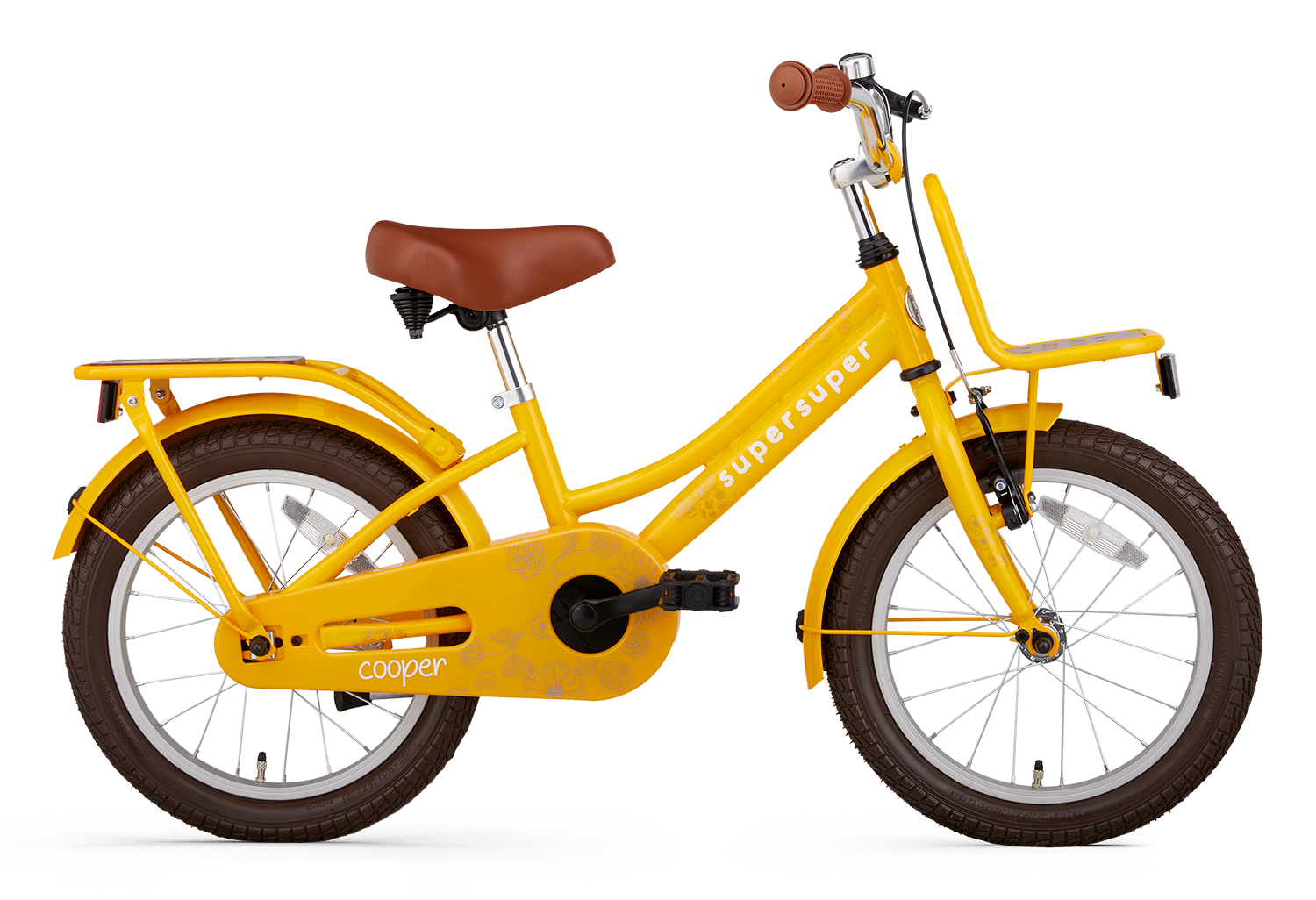 Supersuper Cooper Bamboo 16 Girls Yellow Geel Supersuper Cooper Bamboo 16 Girls Yellow Geel