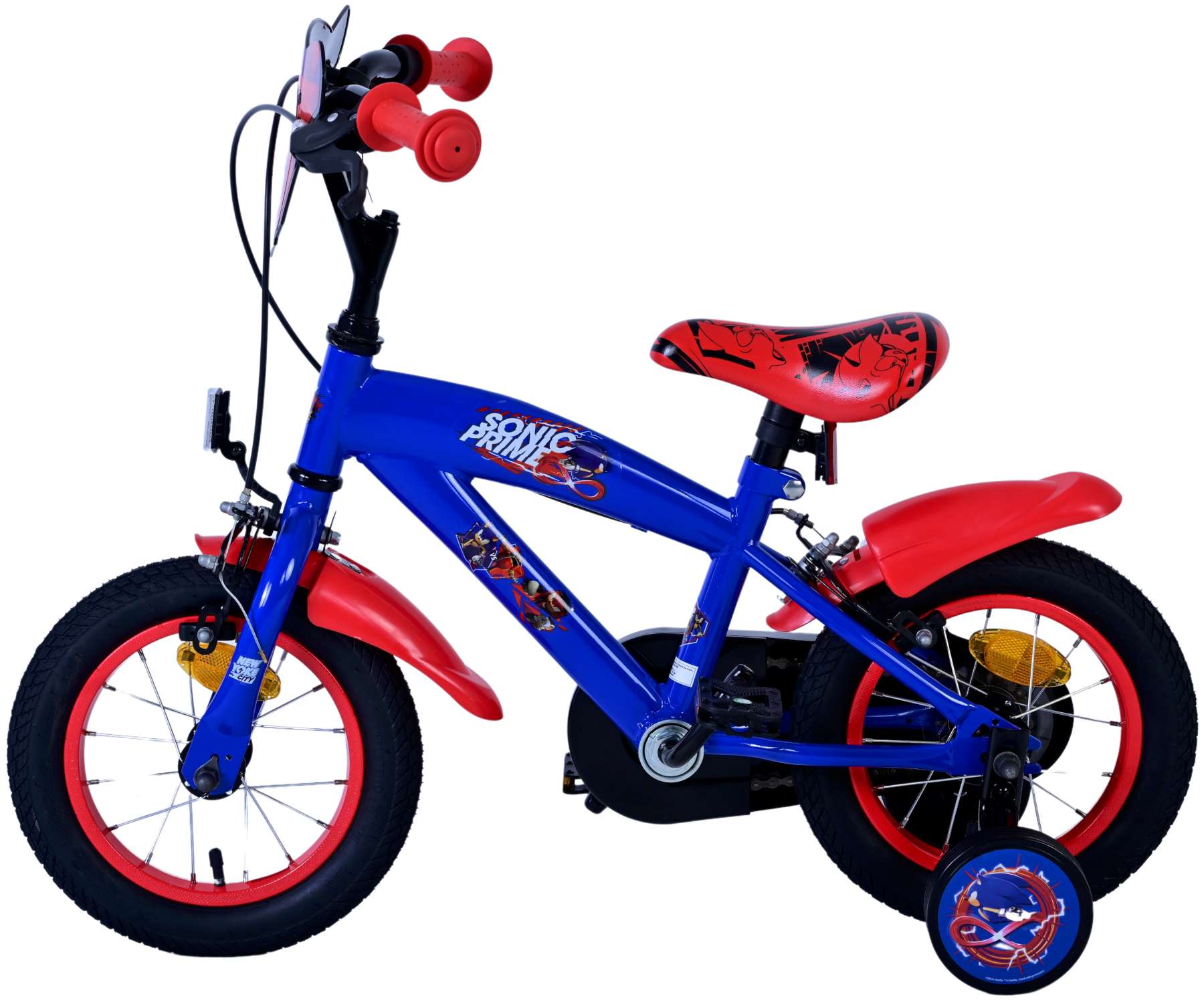 Sonic Prime Kinderfiets – Jongens – 12 inch – Blauw Rood – Twee handremmen Sonic Prime Kinderfiets – Jongens – 12 inch – Blauw Rood – Twee handremmen