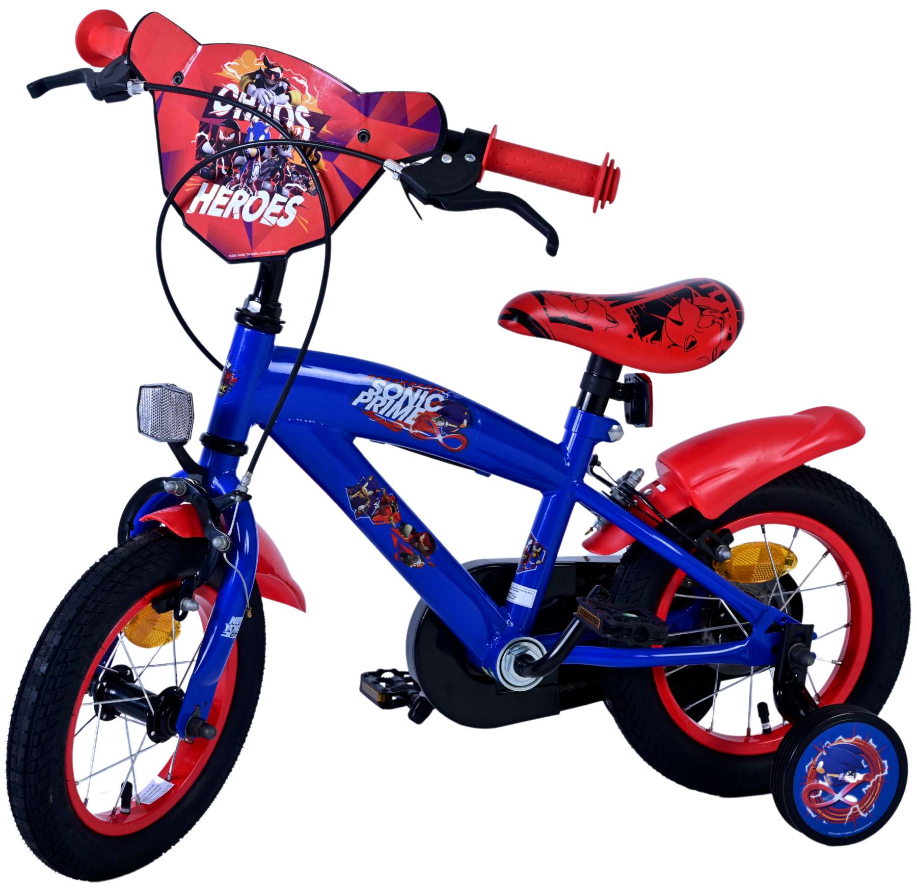 Sonic Prime Kinderfiets – Jongens – 12 inch – Blauw Rood – Twee handremmen Sonic Prime Kinderfiets – Jongens – 12 inch – Blauw Rood – Twee handremmen