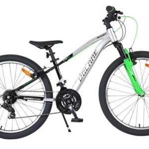 Volare Boost Kinderfiets – 24 inch – 21 Speed – Zilver/Groen