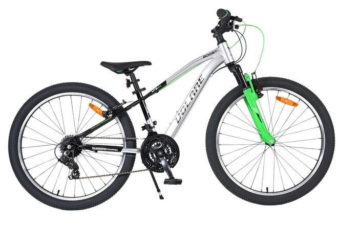 Volare Boost Kinderfiets – 24 inch – 21 Speed – Zilver/Groen